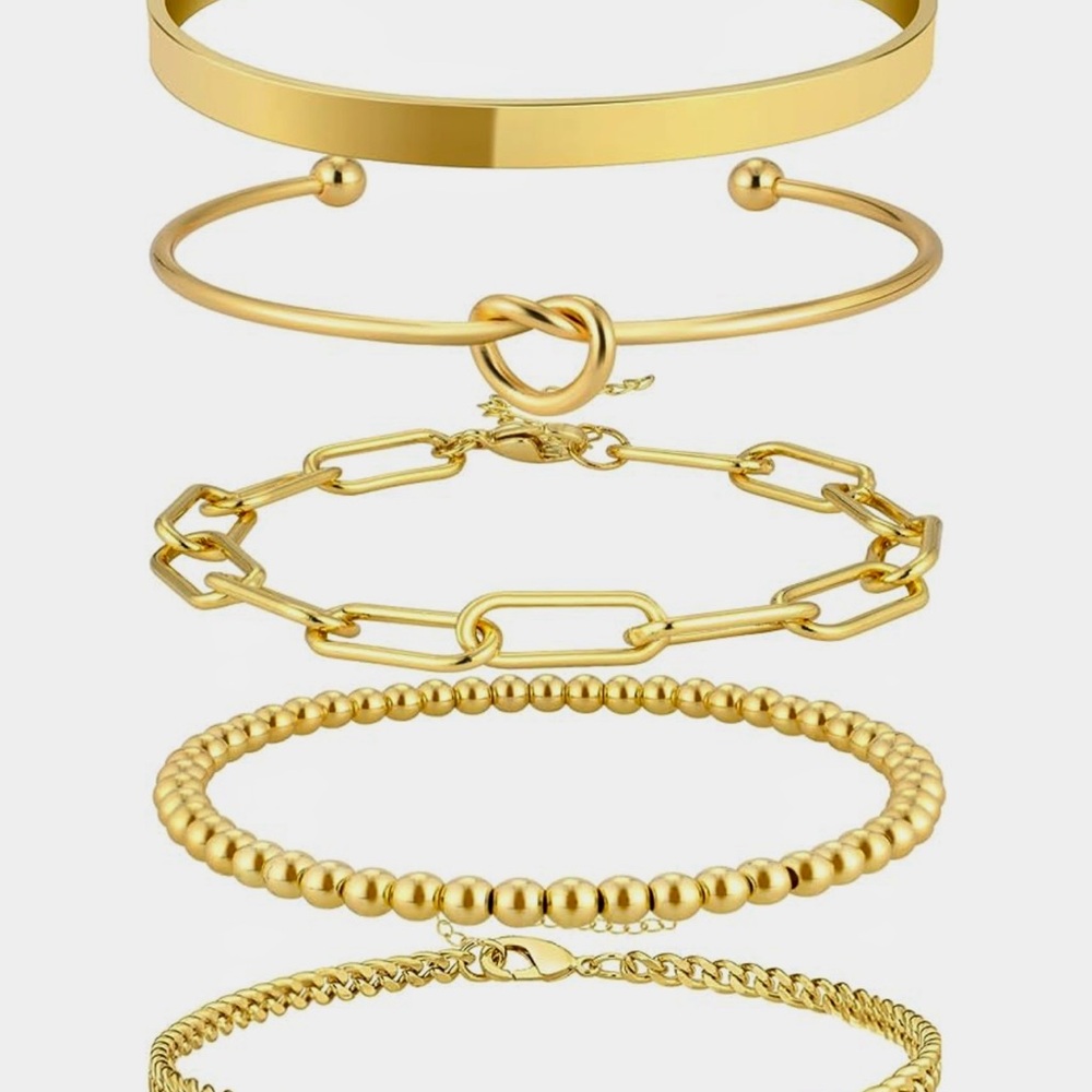 NIP! Gold plated brass bracelets